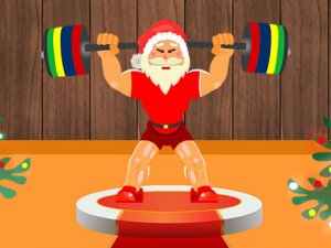 Santa Weightlifter Online Game