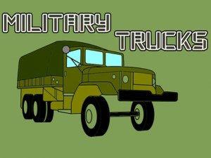Military Trucks Coloring Game