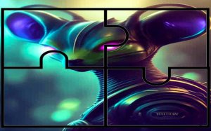 Aliens Photo Tile Quest Puzzle Game Online - Ludoryx free online game
