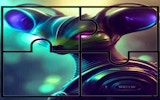 Aliens Photo Tile Quest - Online Sliding Puzzle Game