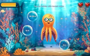 Heart Calcopus: Octopus Math Puzzle Adventure Online Game - Ludoryx free online game