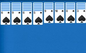 Spider Solitaire Blue Card Puzzle